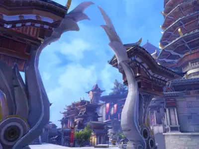 Ancient Sky City 01 Low-poly 3D model