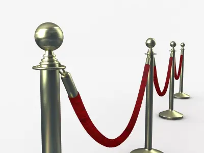 Stanchions ropes 3D model