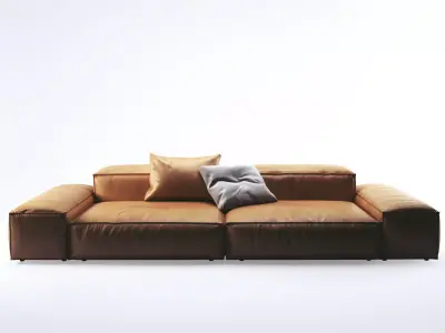 E A seater sofa leather 3D model