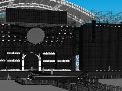 LADY GAGA COACHELLAC CONCERT STAGE MODEL - high detail 3D model