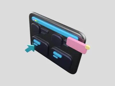 3D app web Icon Low-poly 3D model-11 Low-poly 3D model