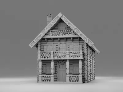 Russian house Izba 3D print model
