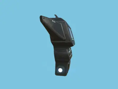SciFi Backpack 04 Black - Character Fashion Design Low-poly 3D model