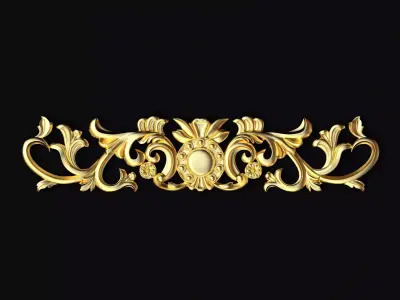 dekor ornate ornament 3D model 6
