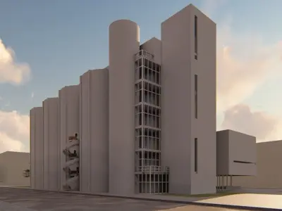 Silo architecture 3D Model 3D model