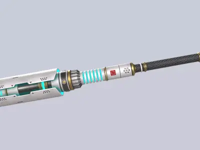 Scifi Powerbat Low-poly 3D model