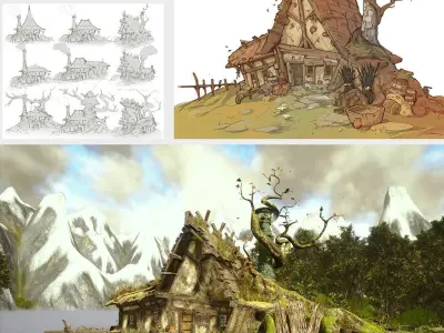 Old House Low-poly 3D model