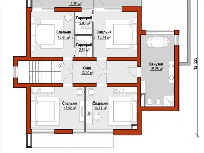 Hi tech house 3D model