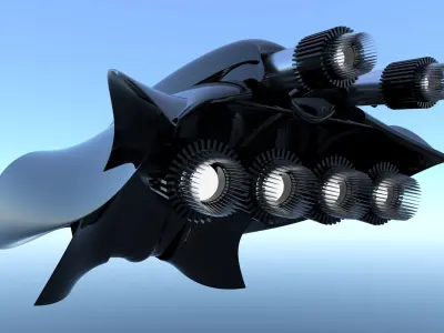 Spaceship Sci-Fi Turbo 3D 3D model