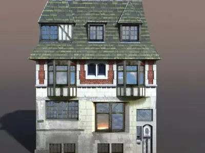 Apartment House 44 Low-poly 3D model