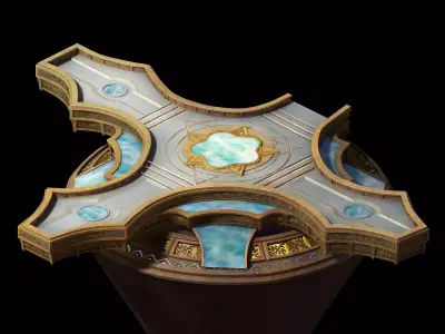 Temple - Central Platform 01 3D model