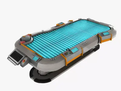 Futuristic Table Low-poly 3D model