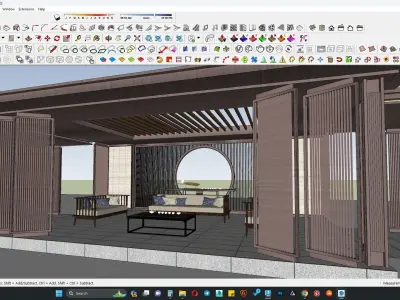 PAVILION PARGOLA 3D MODEL 3D model