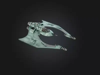 Starship Vector Low-poly 3D model