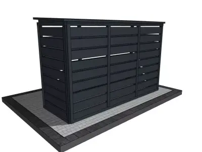 outdoor trash bin shelter - modul 3D model