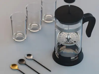 French press IKEA Upphetta 3D model