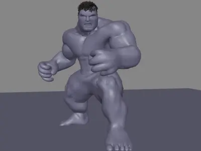 The Hulk Rigged And Animated  3D model