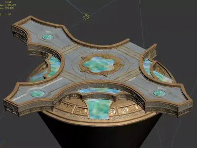 Temple - Central Platform 01 3D model