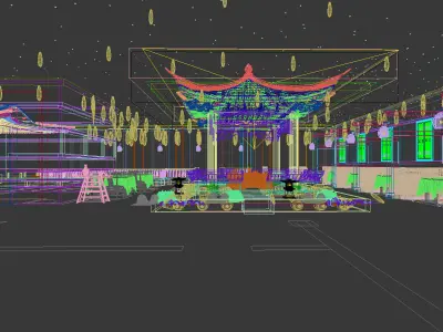 Business Restaurant - Coffee - Banquet  168 3D model