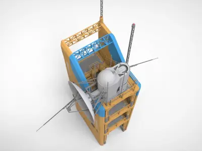 Sci fi tower 1 3D model