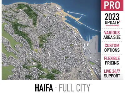 Haifa  Low-poly 3D model
