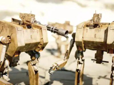 D Walker Robot 3D model