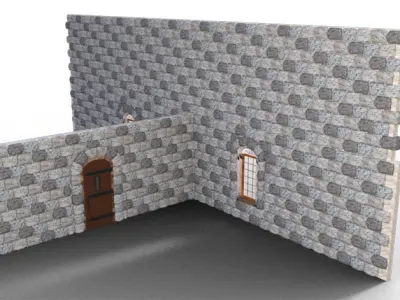 Castle Walls Free 3D model