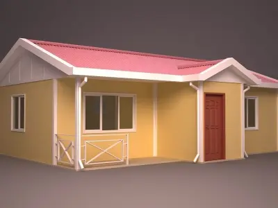 HOME house with roof 3D model
