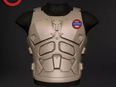 Sci fi character Torso armour v9 highpoly zbrush 3D model