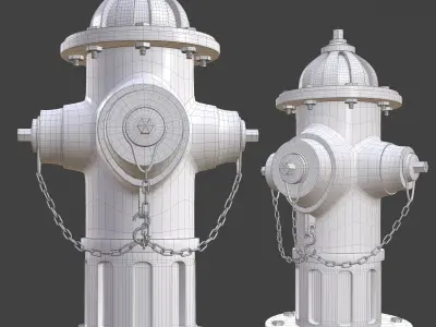 Street Hydrant 02 Low-poly 3D model
