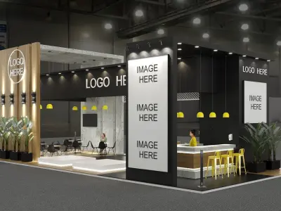 Exhibition Stand - 16m x 7m  3D model