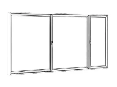 Sliding Metal Doors 5120mm x 2500mm 3D model