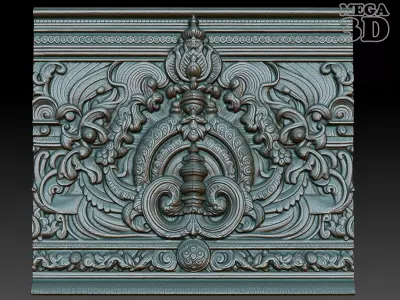 Indian Temple Wall basrelief 31 240622 3D print model