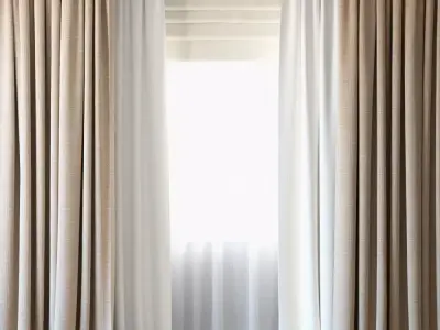 Curtains 20 Curtains with Tulle 3D model