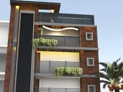 FREE building elevation Free low-poly 3D model