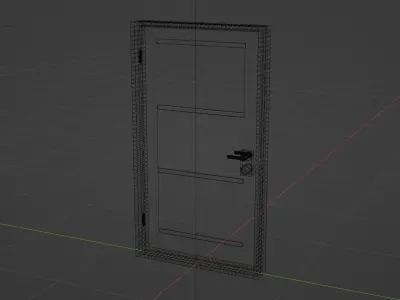 Wooden Door Free 3D model get