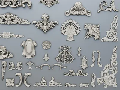  40 baroque ornaments 
