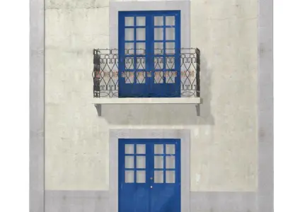Portuguese House Facade 3D model