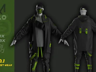 Men Street Wear Gang Style 3D model