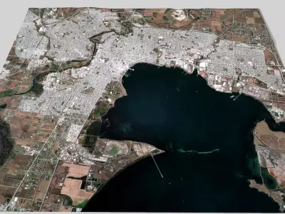 Cityscape Geelong Australia 3D model