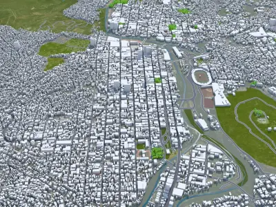 Tegucigalpa Honduras 20km Low-poly 3D model