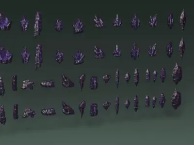 Crystal Assets Low-poly 3D model