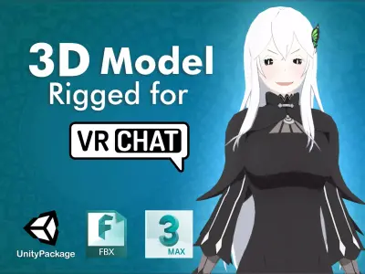 Echidna Re Zero VRChat 3D model