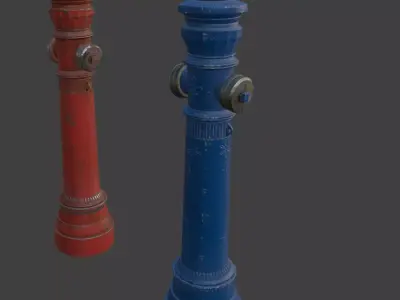 Fire Hydrant Germany old style  pack 3D model
