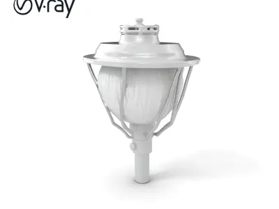 Art Deco Street Light Chrome Design model pack Low-poly 3D model