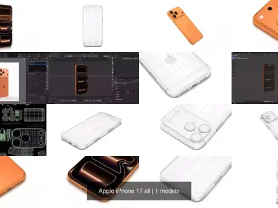 Apple iPhone 17 all 3D Model Pack