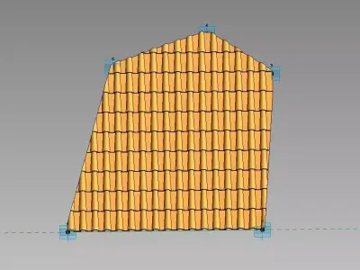 Roof Adaptive 2 to 8 Point Revit Family 3D model