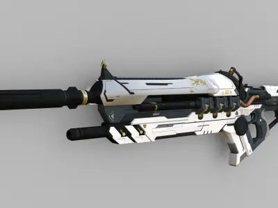 Dark Matter Surge Rifle Low-poly 3D model