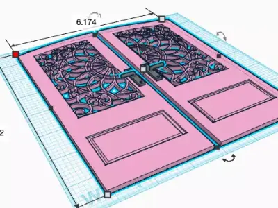 Fancy Schmancy Double Doors 3D print model
