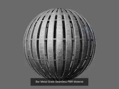 Metallic Grate Seamless PBR Materials Texture
